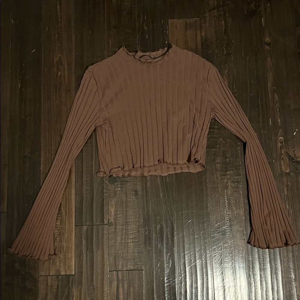 Brown turtleneck long sleeve